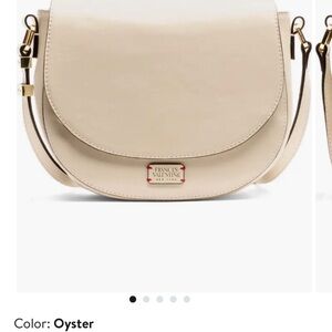 Frances Valentine Min Ellen Crossbody Bag Cream Leather